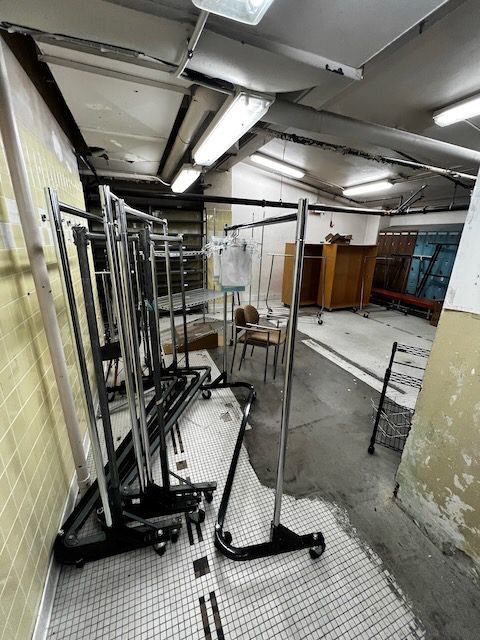 Items sorted for recycling and donation during YWCA cleanout