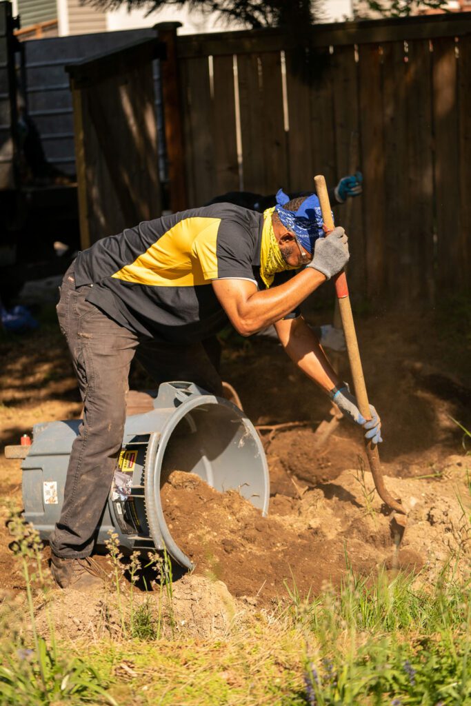 Dirt and yard waste ready for removal in Seattle