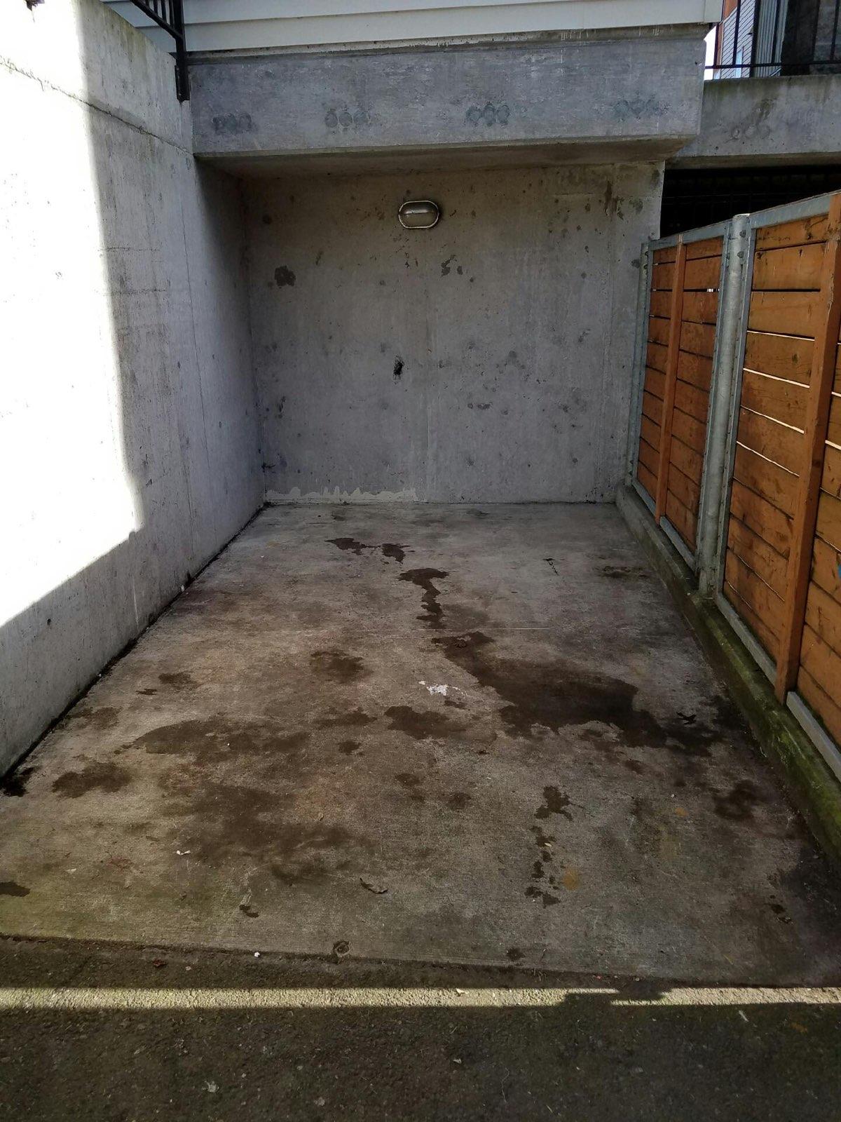 Same garage, same day — completely clean after Junk B Gone removed everything