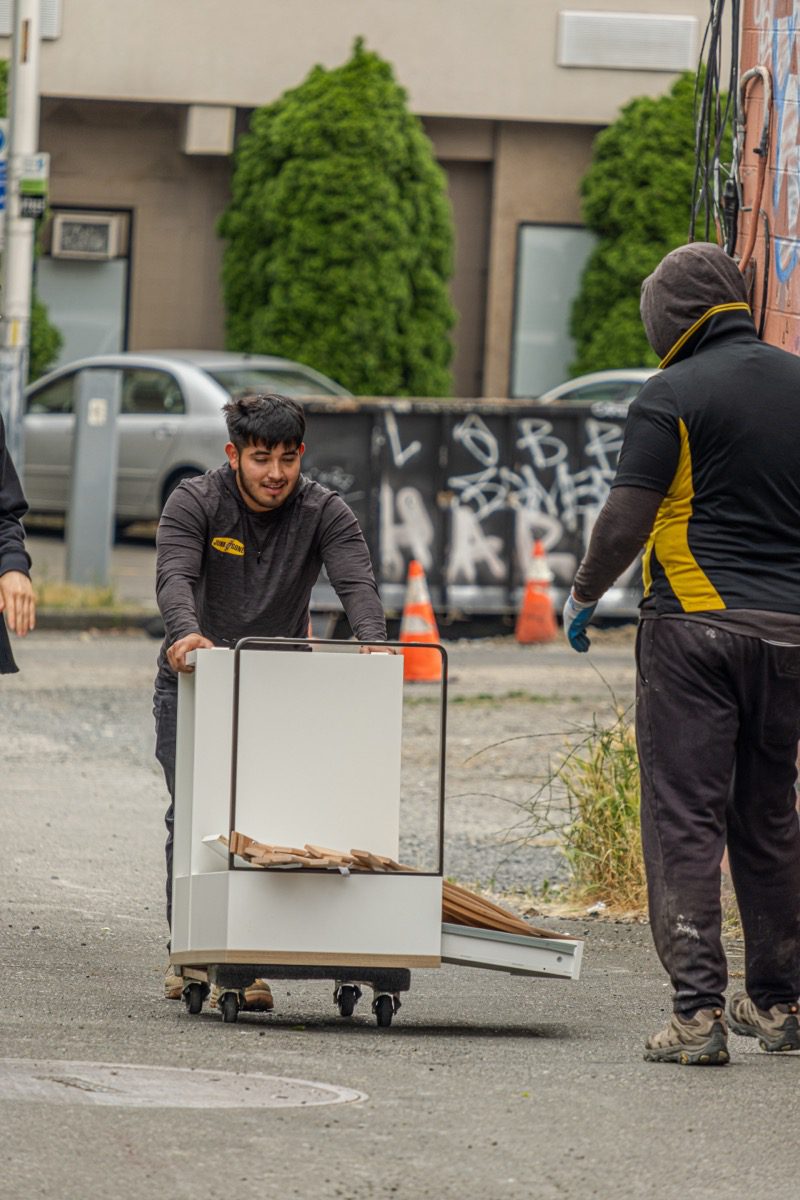 JBG crew working on cabinets