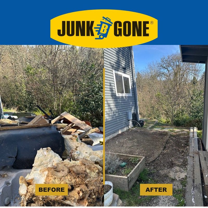 Backyard Cleanout — Insulation, Wood & Debris