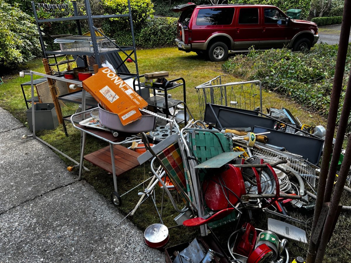 Items sorted for recycling — Mercer Island job
