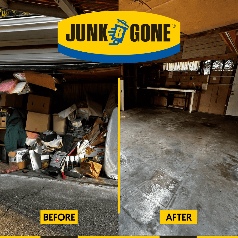 Mercer Island garage cleanout — before and after