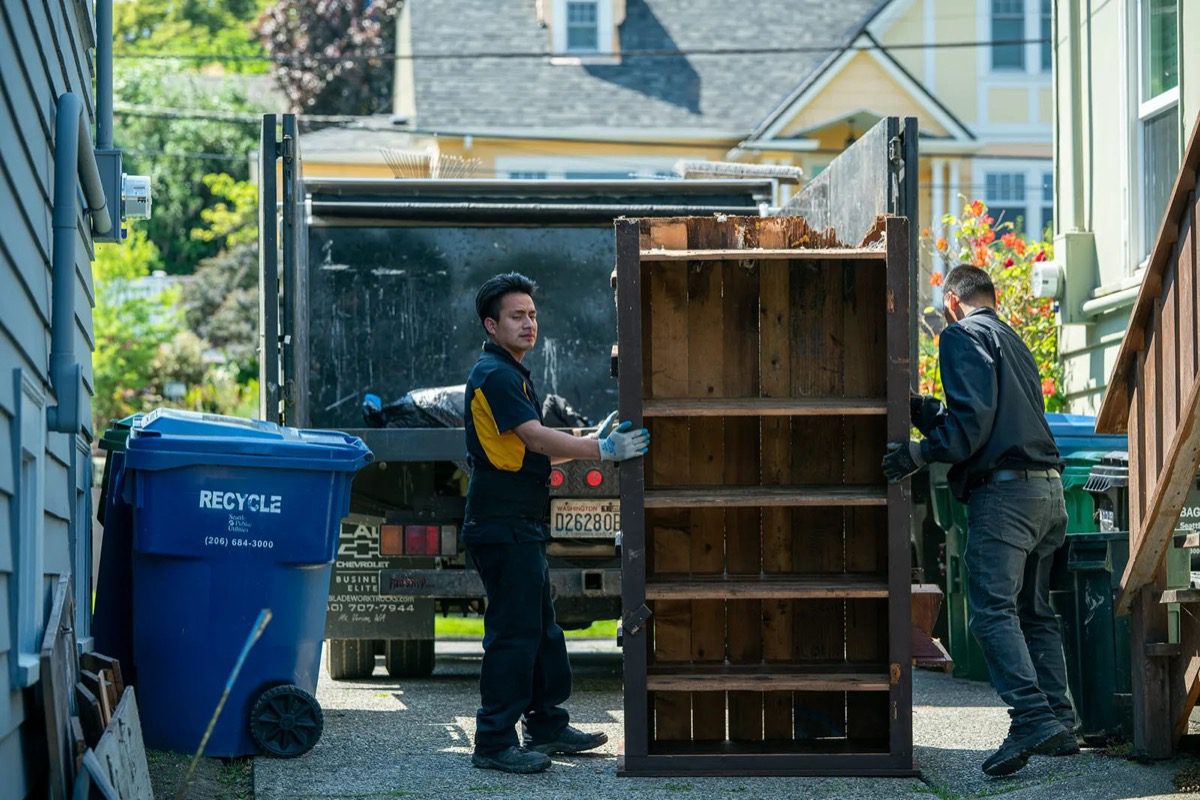 Junk B Gone hauling a bookcase